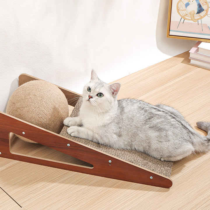 Enhance Your Cat's Playtime with Our Pet Corrugated Paper Scratching Board Toy