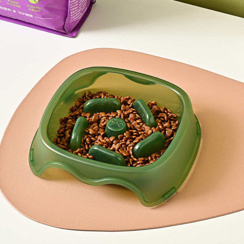 Pet Slow Feeding Anti Choking Water And Food Bowl Plastic Feeder