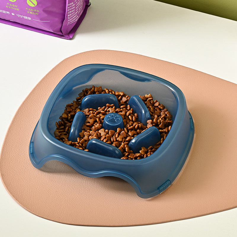 Pet Slow Feeding Anti Choking Water And Food Bowl Plastic Feeder