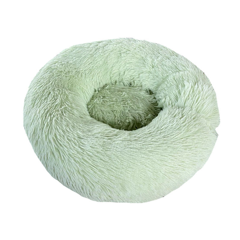 Pet Soft Thick Cotton Plush Round Sleeping Bed