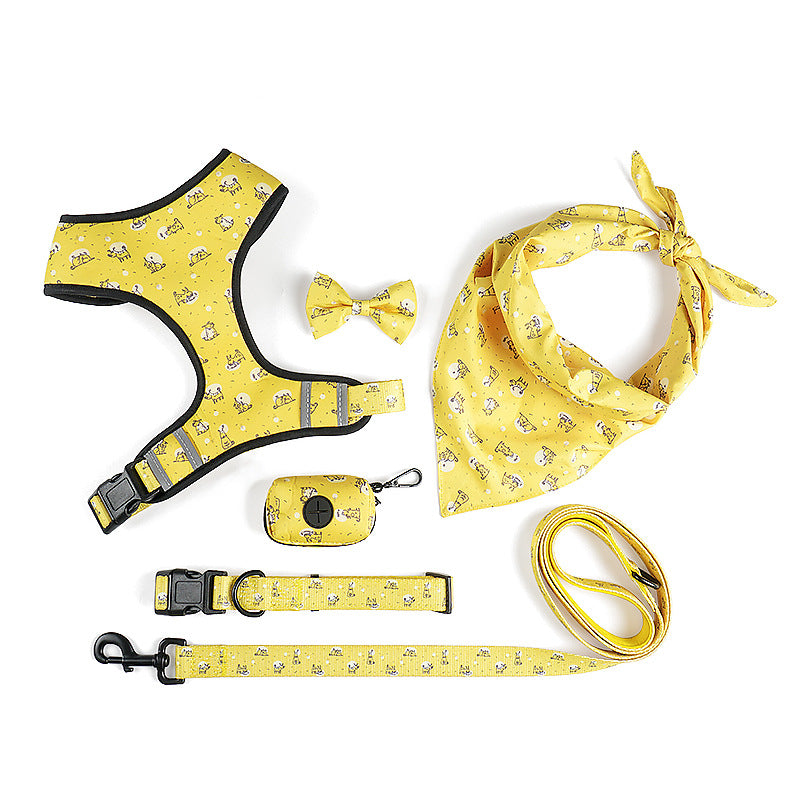 Pet Bow Harness Leash Set