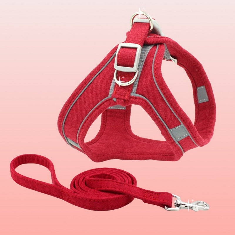 Adjustable Vest Style Pet Chest Harness Leash