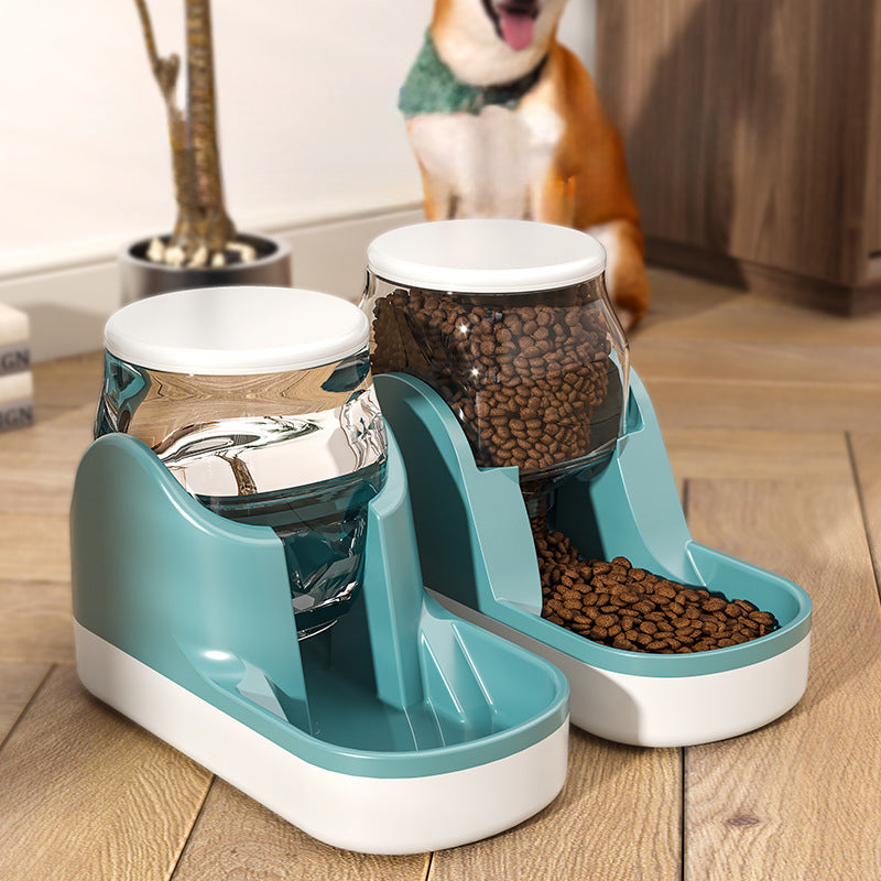 Pet Automatic Food And Water Fountain Dispenser Large Capacity Feeder