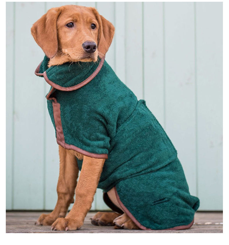 Pet Quick Dry Absorbent Bath Towel Clothing Set