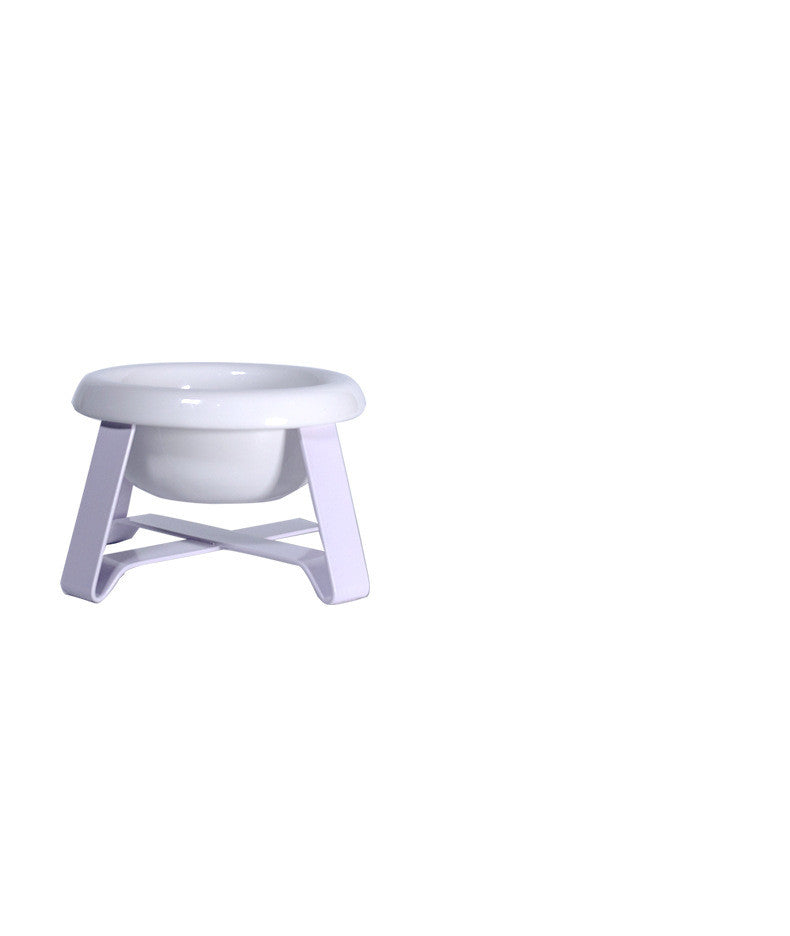 Pet Feeding Bowl Creative Anti-Slip With Iron Stand 2 In 1 Food And Water Feeder