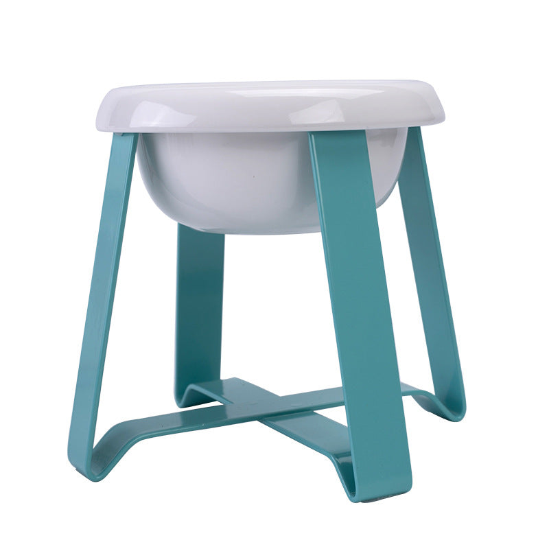 Pet Feeding Bowl Creative Anti-Slip With Iron Stand 2 In 1 Food And Water Feeder