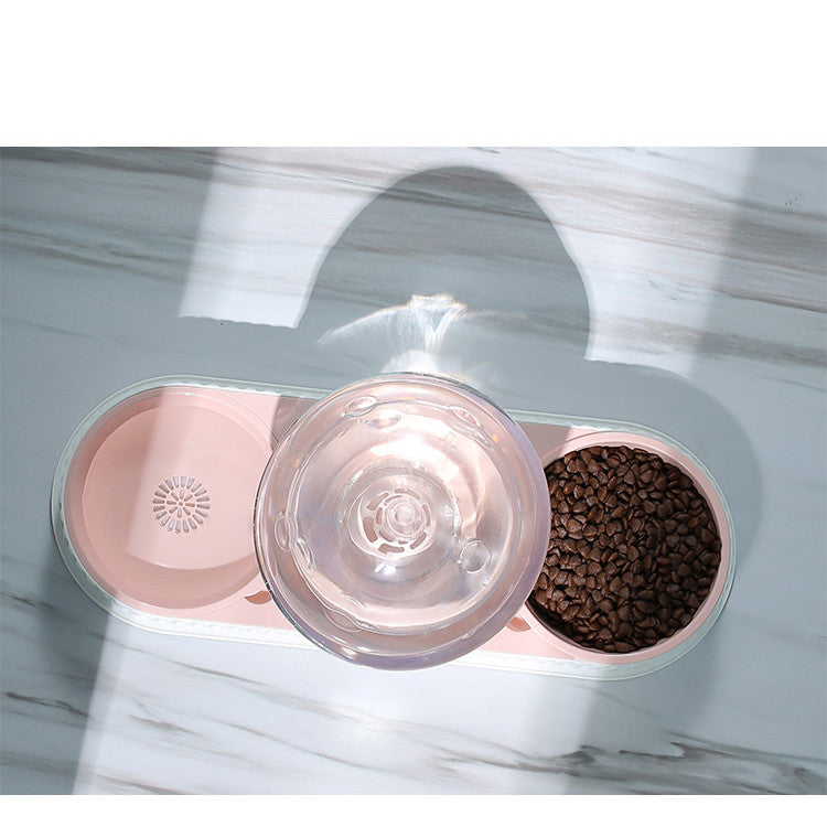 Pet Automatic Feeding And Drinking Bowl Water Dispenser
