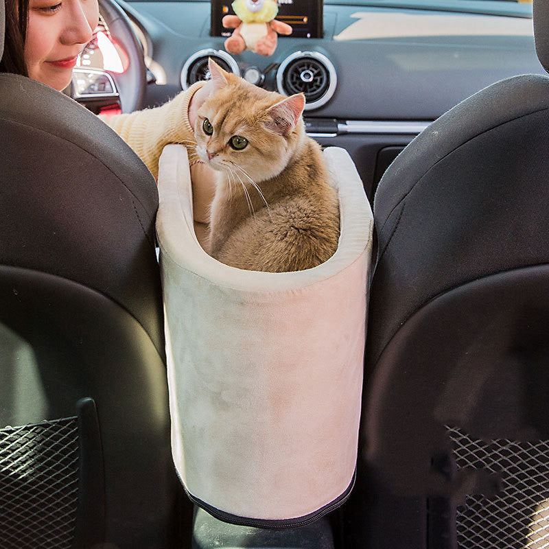 Central Console Pet Car Seat Travel Bed Carrier For Small Pets