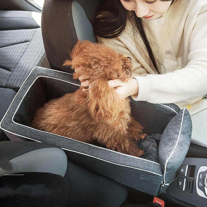 Central Console Pet Car Seat Travel Bed Carrier For Small Pets