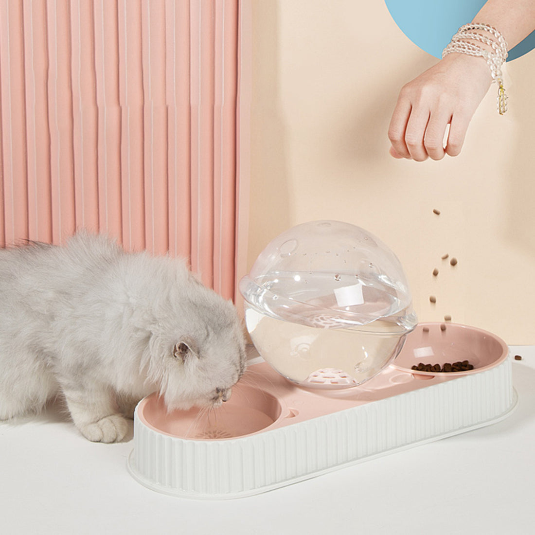 Pet Automatic Feeding And Drinking Bowl Water Dispenser