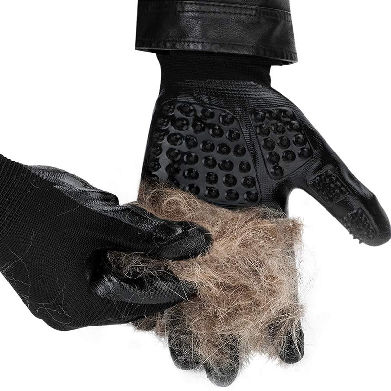 Pet Hair Grooming Glove Soft Rubber Massage Brush Remover Tool