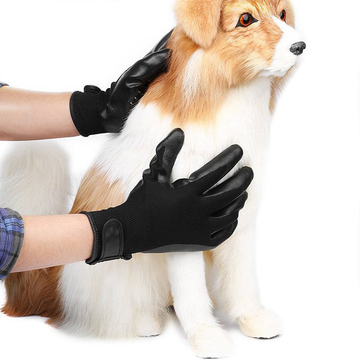 Pet Hair Grooming Glove Soft Rubber Massage Brush Remover Tool