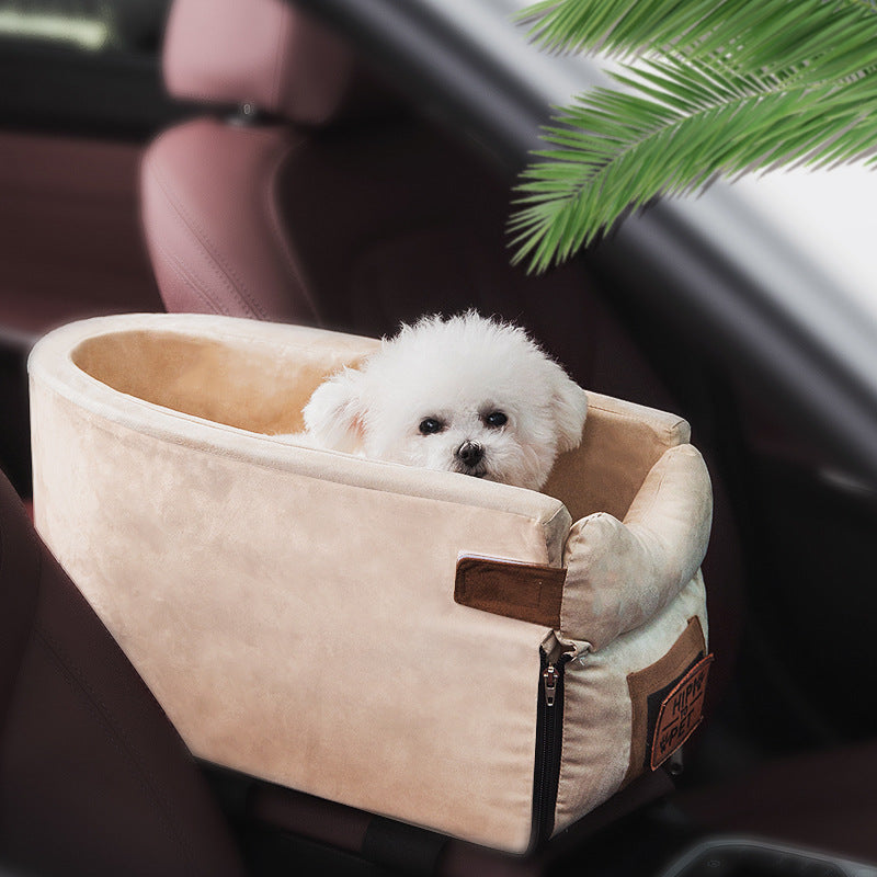 Central Console Pet Car Seat Travel Bed Carrier For Small Pets