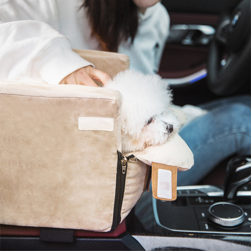Central Console Pet Car Seat Travel Bed Carrier For Small Pets