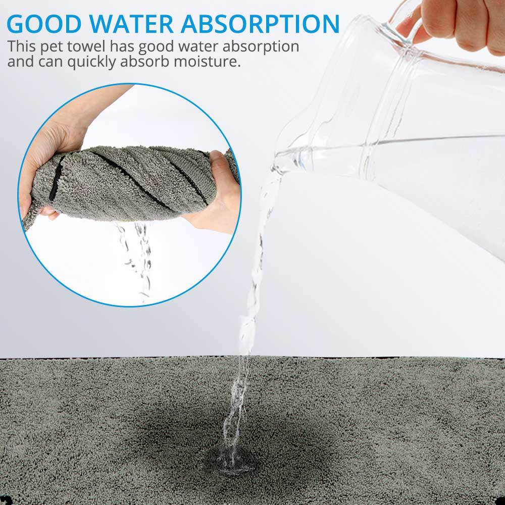 Pet Super Absorbent Bathrobe Bath Towel Set