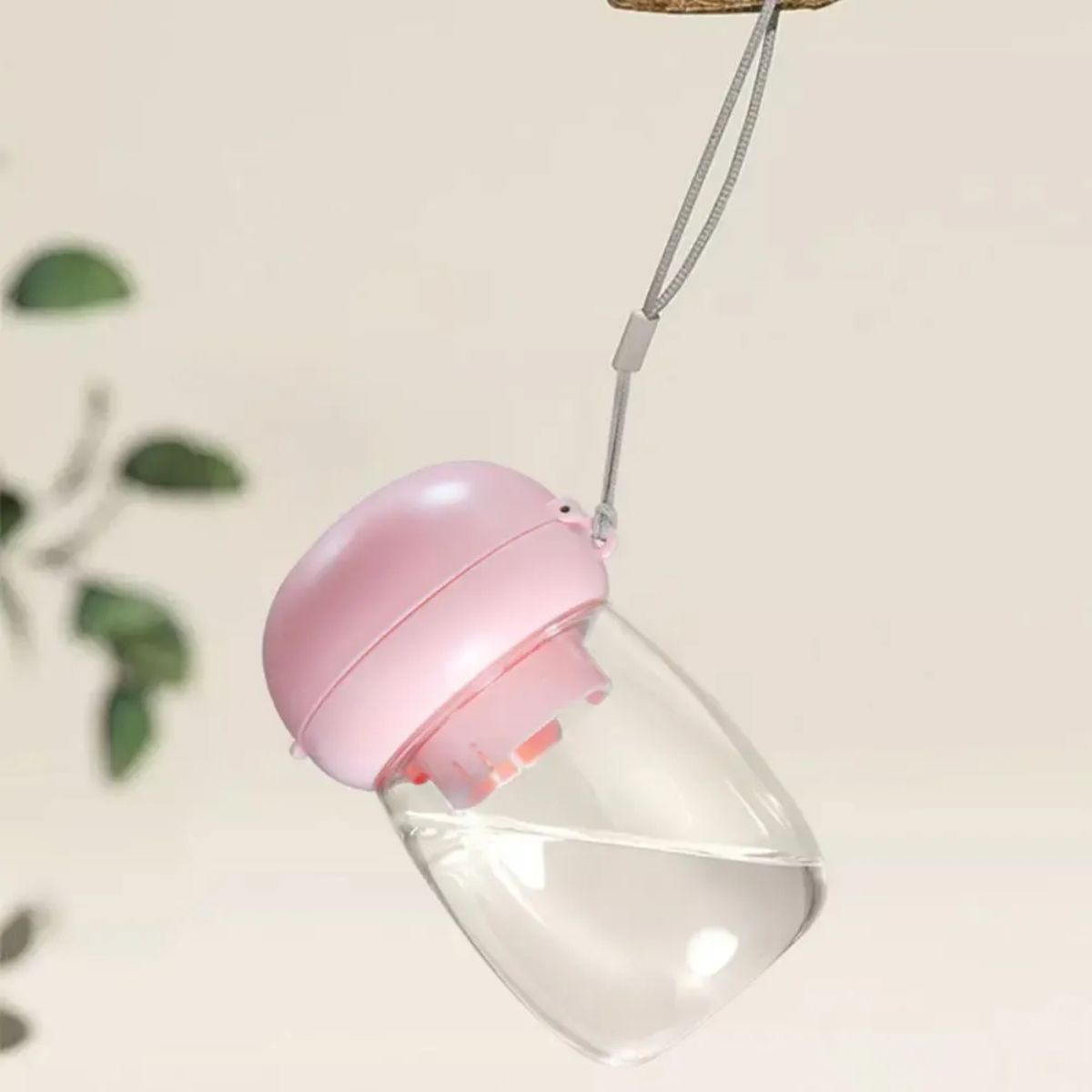 Pet Portable Water Bottle Travel Drinking Cup Feeding Bowl Lanyard