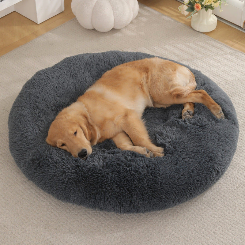 Pet Round Plush Warm Sleeping Bed Mat House