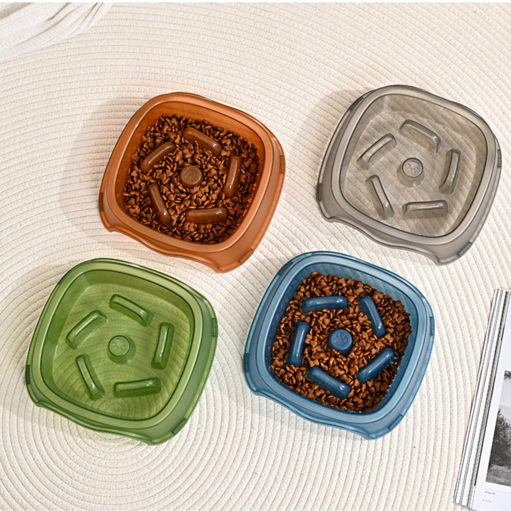 Pet Slow Feeding Anti Choking Water And Food Bowl Plastic Feeder
