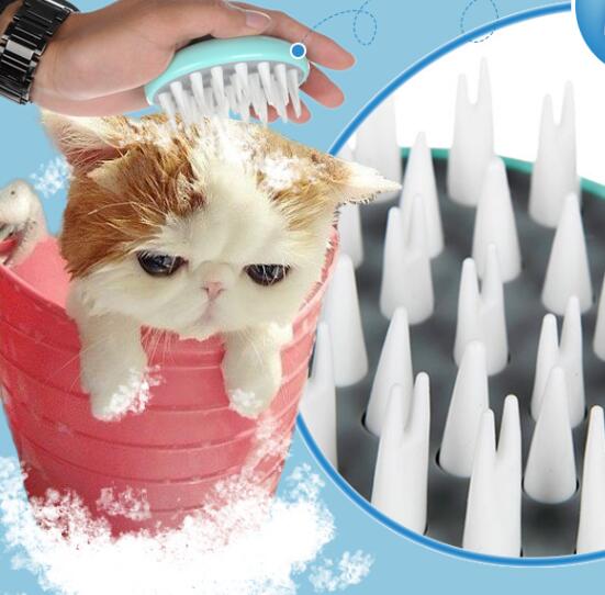 Pet Massage Bath Brush Grooming Comb Shower Cleaning Tool Set