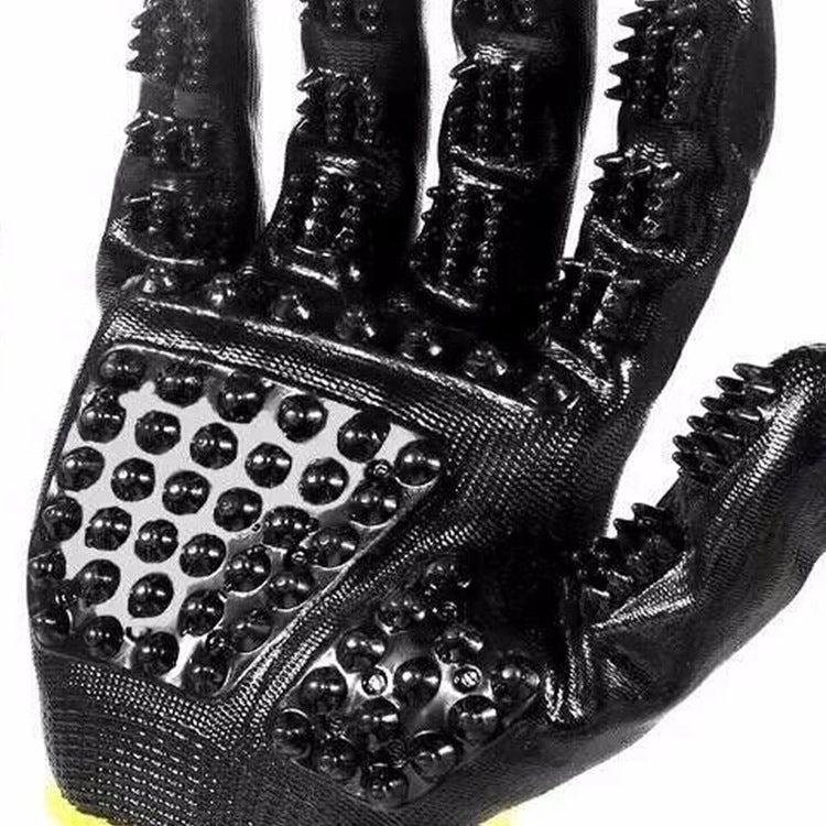 Pet Hair Grooming Glove Soft Rubber Massage Brush Remover Tool