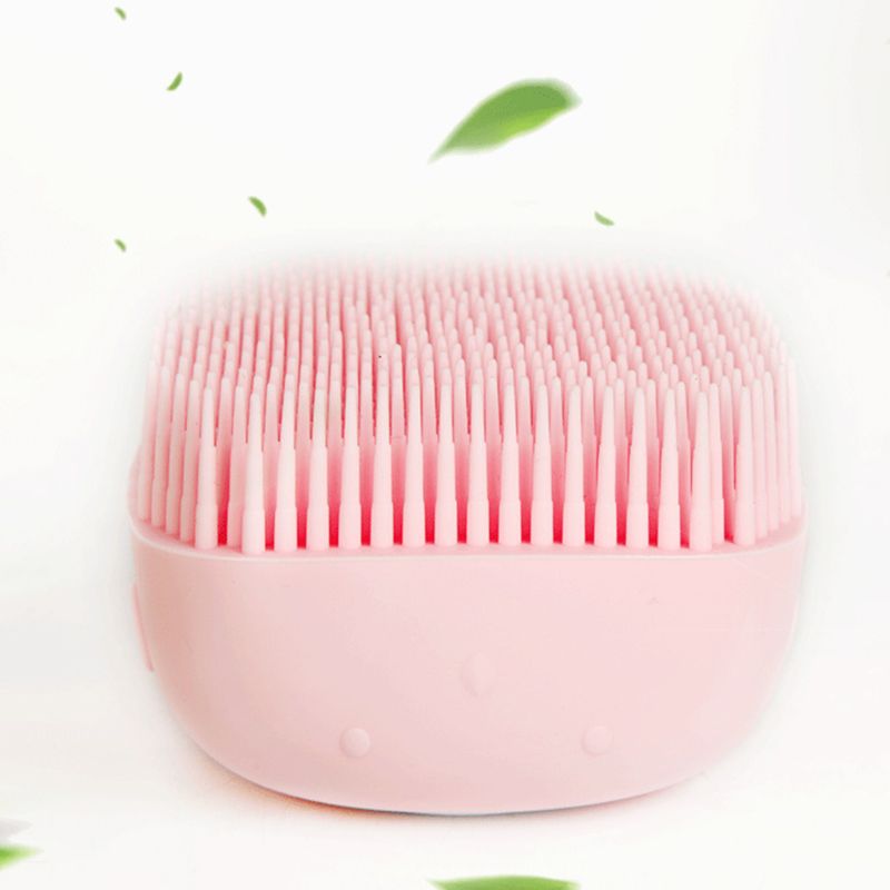 Pet Silicone Bristle Bath Brush Shampoo Dispenser Grooming Tool