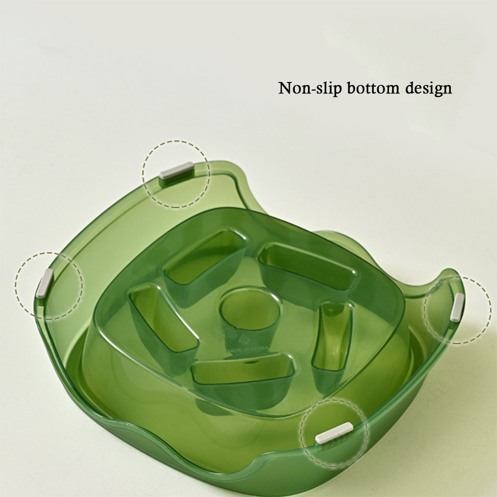 Pet Slow Feeding Anti Choking Water And Food Bowl Plastic Feeder