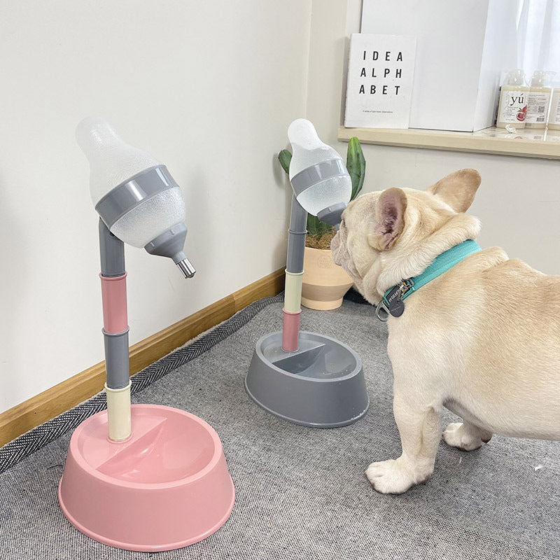 Pet Automatic Water Dispenser Adjustable Height Fountain Feeder Bowl