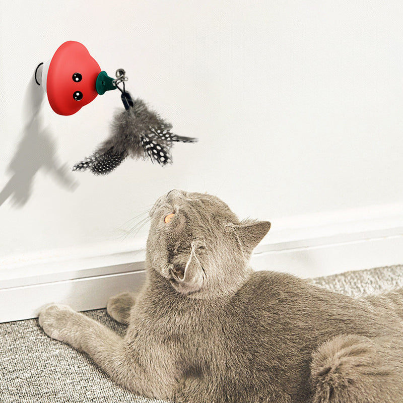 Pet Suction Cup Retractable Wand Teaser Exercise Toy Set