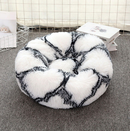 Pet Soft Thick Cotton Plush Round Sleeping Bed