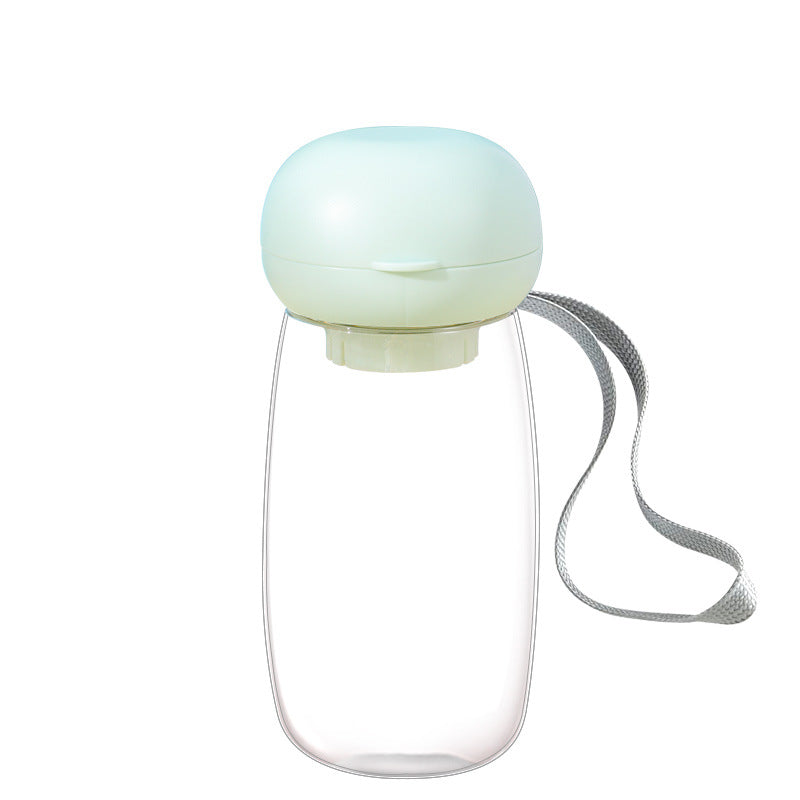 Pet Portable Water Bottle Travel Drinking Cup Feeding Bowl Lanyard