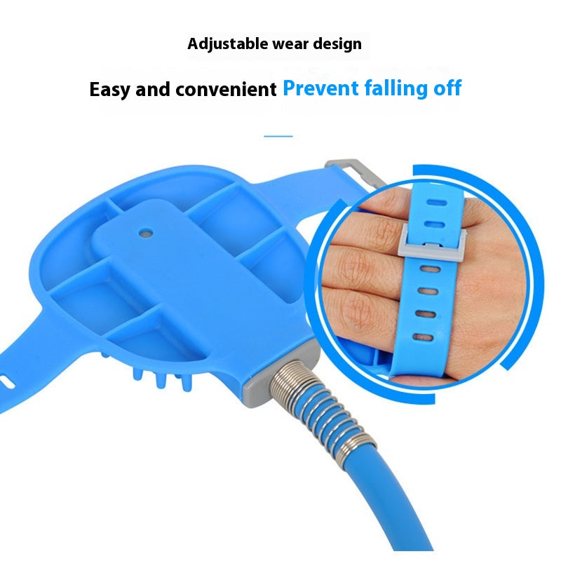 Pet Silicone Bath Gloves Shower Massage Brush Nozzle Tool Set
