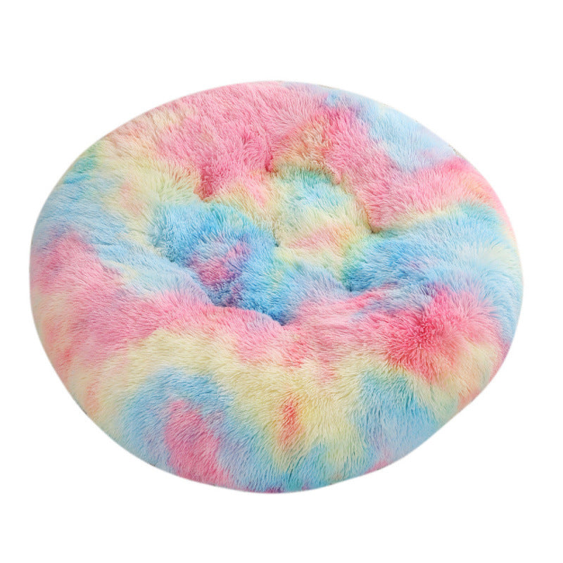 Pet Round Plush Warm Sleeping Bed Mat House