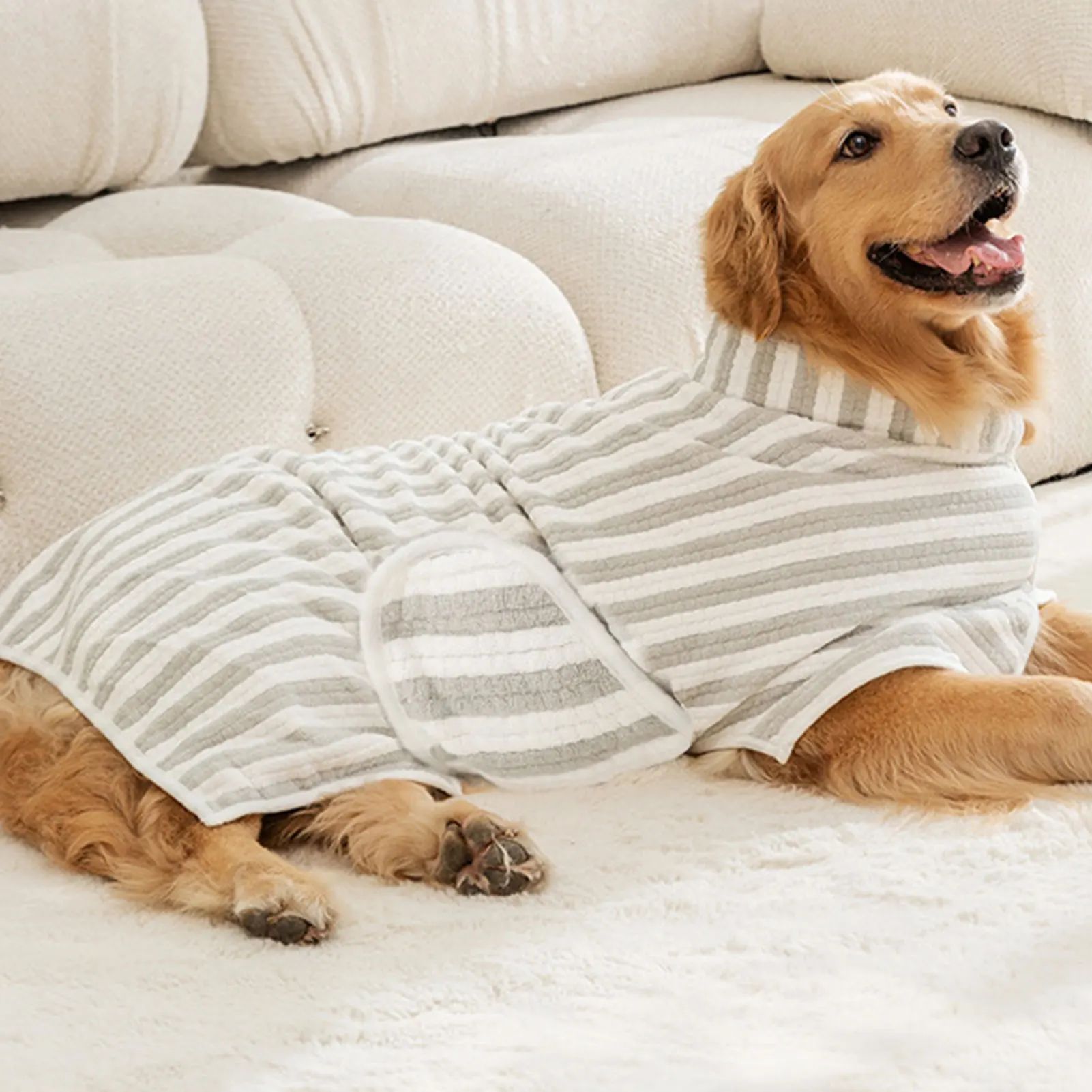 Pet Ultra Absorbent Quick Dry Bath Towel Bathrobe Grooming Cloth