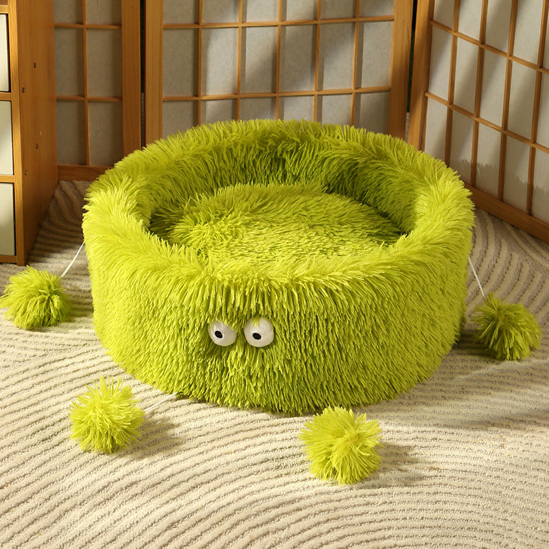 Pet Winter Warm Round Sleeping Nest Bed House Pad