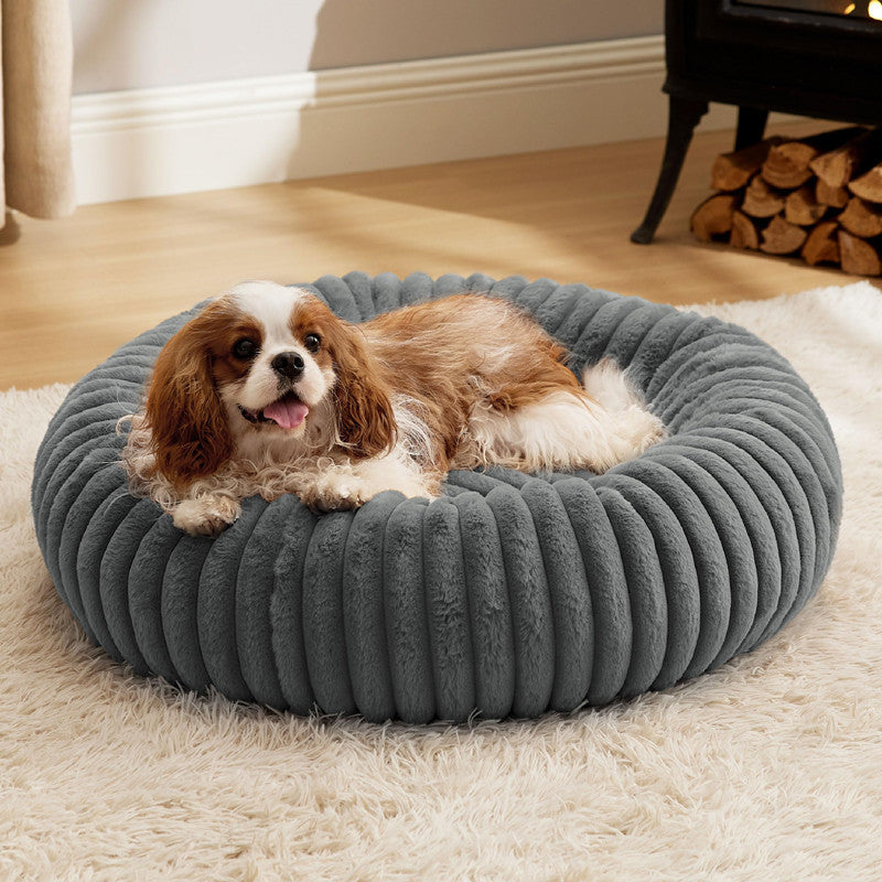 Pet Plush Winter Warm Round Fur Nest Bed House Mat