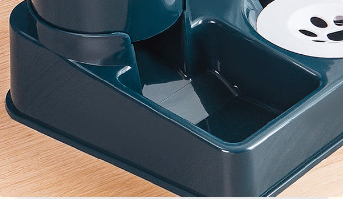 Pet Automatic Food And Water Feeding Device Combined Bowl