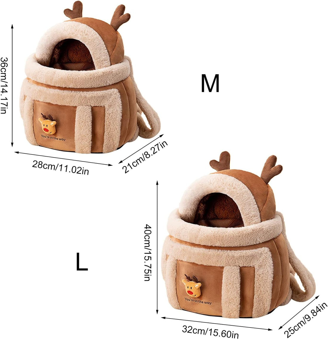 Winter Pet Carrier Backpack Travel Bag with Hand Warmers