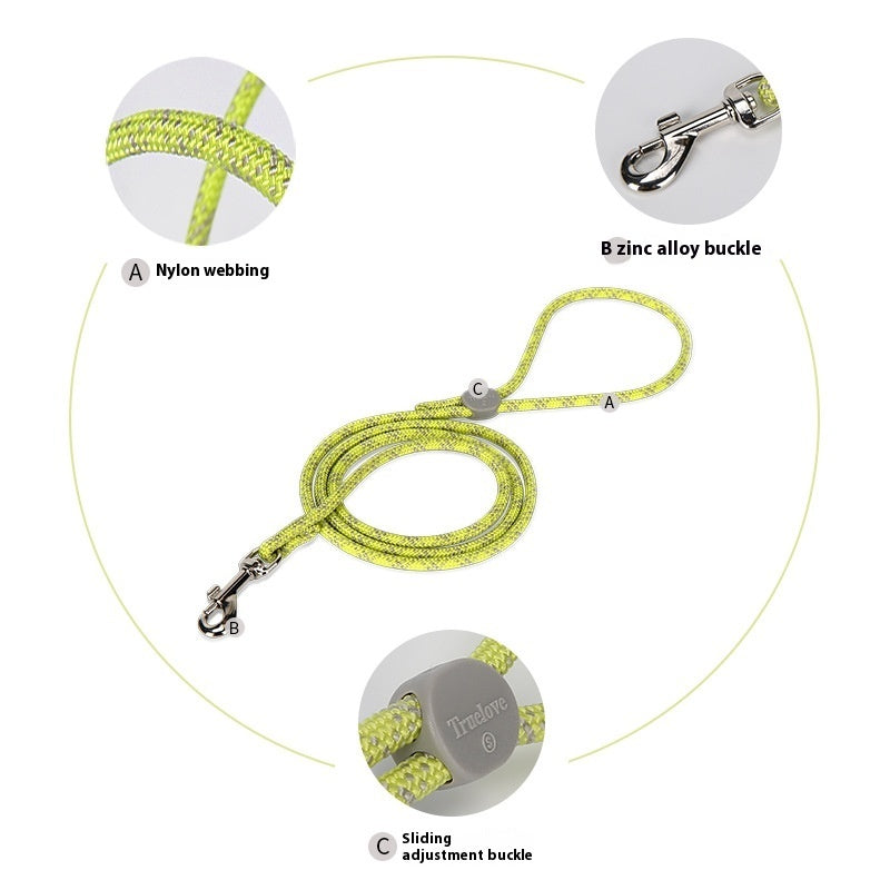 Colorful Adjustable Sliding Pet Control Leash Harness