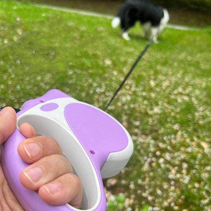 LED Light Retractable Pet Rope Control Leash