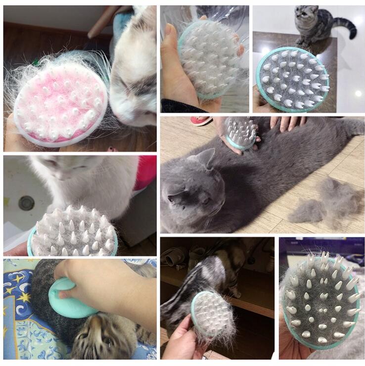 Pet Massage Bath Brush Grooming Comb Shower Cleaning Tool Set