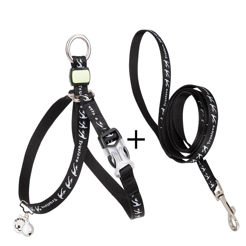 Pet Chest Strap Vest Leash With Bell For Small Pets
