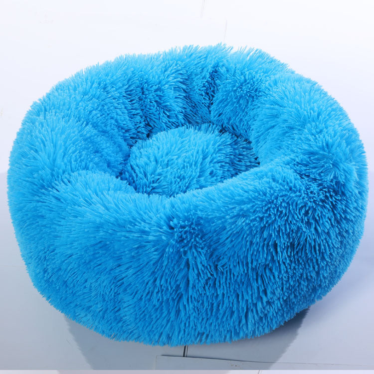 Pet Soft Thick Cotton Plush Round Sleeping Bed