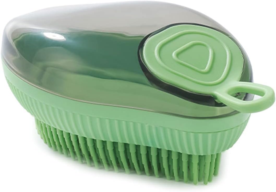 Pet Silicone Bath Shampoo Dispenser Massage Brush Grooming Tool