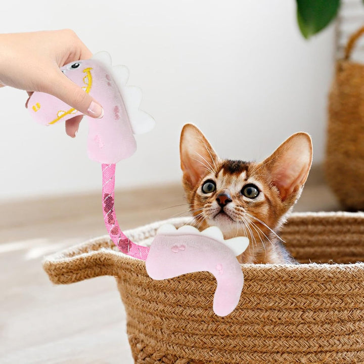 Pet Chew Rope Teeth Cleaning Catnip Spring Kicker Toy Set