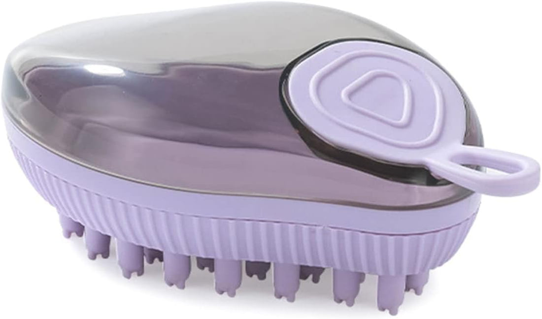 Pet Silicone Bath Shampoo Dispenser Massage Brush Grooming Tool