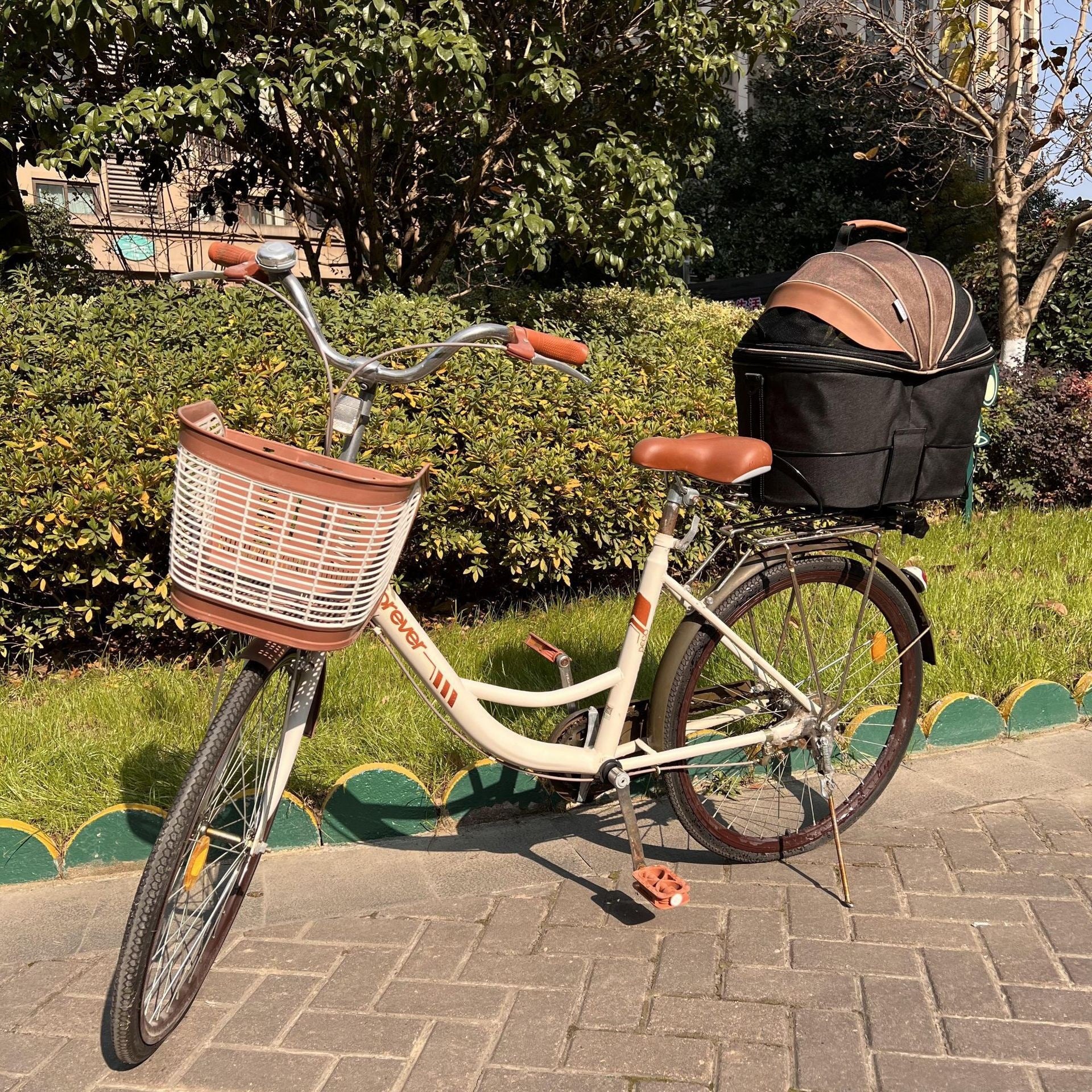 Foldable Canvas Bicycle Rear-Seat Carrier/Bag