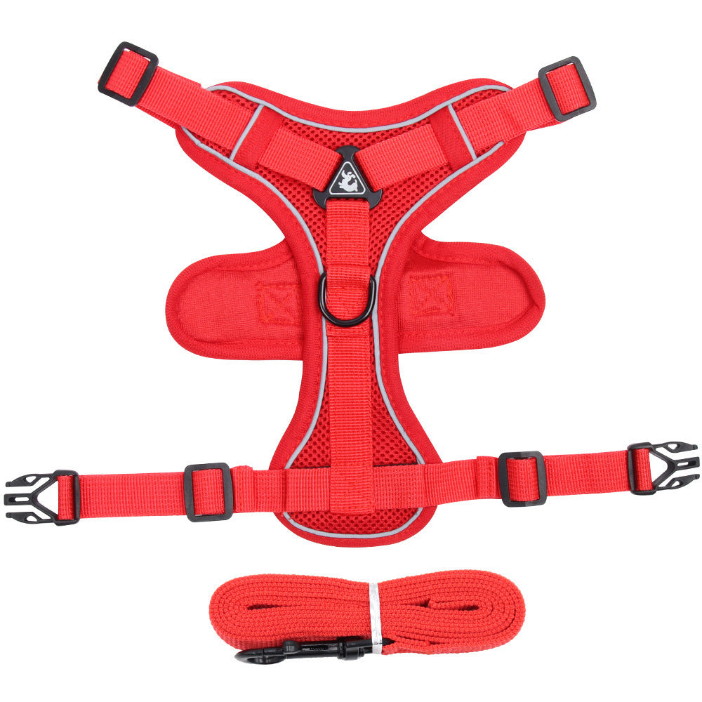 Pet Harness Vest Chest Strap With Leash Set