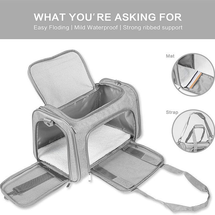 Portable Foldable Handheld Pet Carrier Travel Tote
