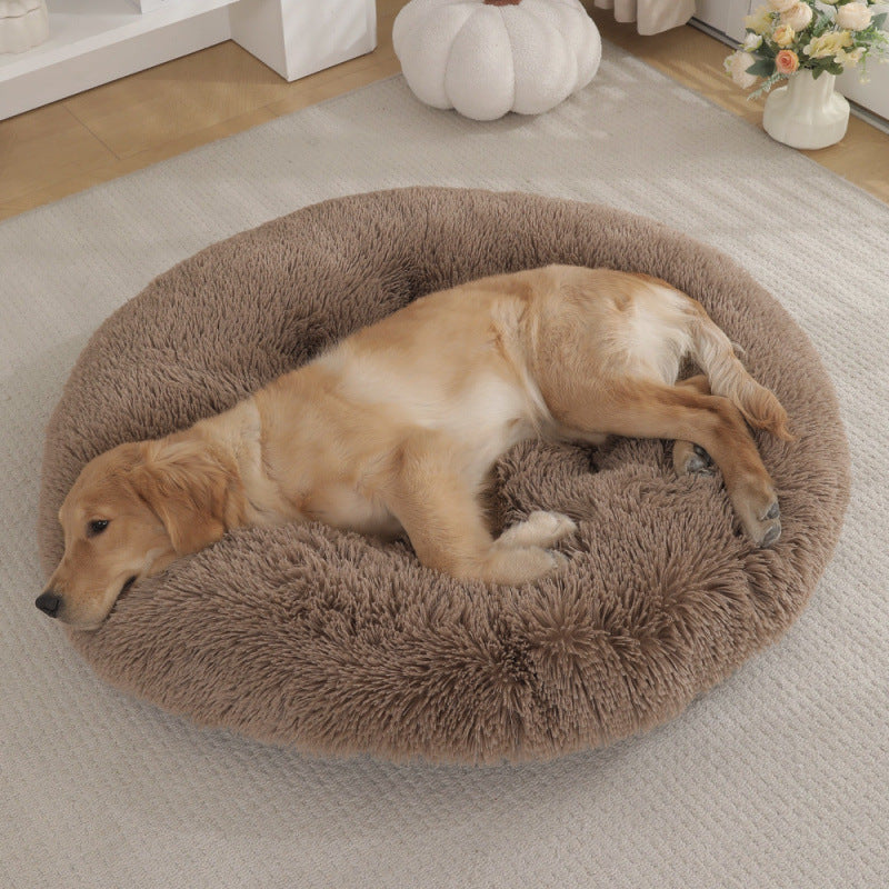 Pet Round Plush Warm Sleeping Bed Mat House