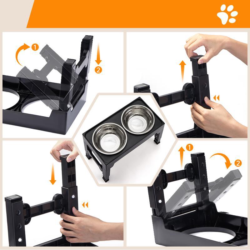 Pet Elevated Feeding Bowl Neck Support Anti Spill Stand